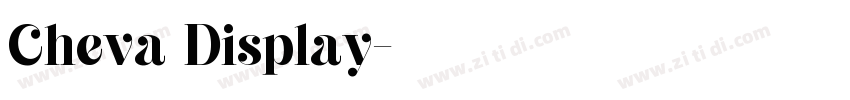 Cheva Display字体转换